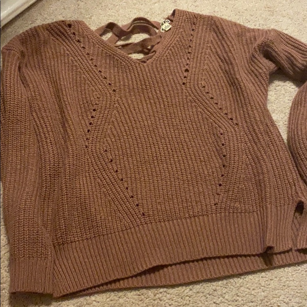 purple sweater
